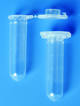 BRAND&#174; microcentrifuge tube, 2 mL with lid, PP clear