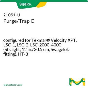 Purge/Trap C configured for Tekmar&#174; Velocity XPT, LSC-1, LSC-2, LSC-2000, 4000 (Straight, 12 in./30.5 cm, Swagelok fitting), HT-3