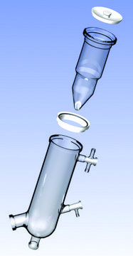 Ace rotary evaporator condenser complete "C" assembly plastic-coated glass, fits Büchi&#174; models R-200/R-205 and R-114/R-144