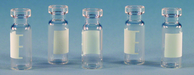 Certified crimp top vials, 12 x 32 mm volume 2&#160;mL, clear glass vial, pkg of 100&#160;ea