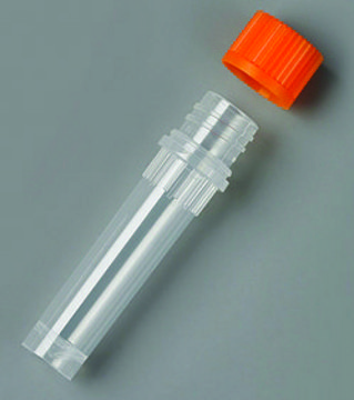 康宁公司&#174;带螺旋盖微量离心管 2.0 mL microcentrifuge tube, polypropylene, w/ unattached rim seal screw cap, sterile, natural, 500/cs