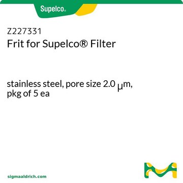 Supelco&#174; 过滤器的筛板 stainless steel, pore size 2.0&#160;&#956;m, pkg of 5&#160;ea