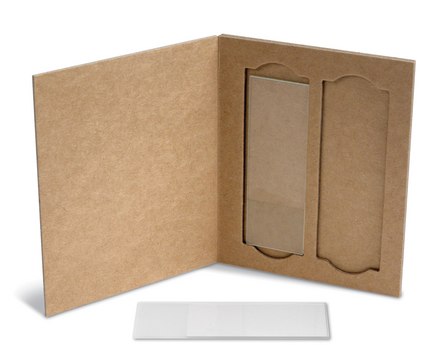 Cardboard slide mailer 2-place, L × W × H 103&#160;mm × 79&#160;mm × 5&#160;mm