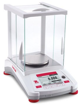 Ohaus&#174; Adventurer&#174; Analytical Balance Model AX223, weighing capacity 220&#160;g, resolution: 0.001&#160;g, AC/DC input 110 V, US 3-pin plug (North America)