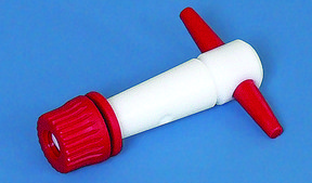 BRAND® burette lateral stopcock for burette capacity 25+50 mL, with spare key, PTFE key