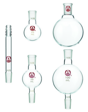 Kugelrohr glassware set for standard capacity