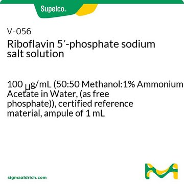 核黄素5&#8242;-磷酸酯 钠盐 溶液 100&#160;&#956;g/mL (50:50 Methanol:1% Ammonium Acetate in Water, (as free phosphate)), certified reference material, ampule of 1&#160;mL