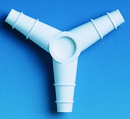 BRAND® tubing connector, T-shape polypropylene, for tubing i.d., 3 ‑ 4 mm