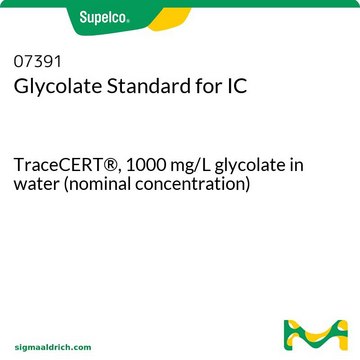 Glycolate Standard for IC TraceCERT&#174;, 1000&#160;mg/L glycolate in water (nominal concentration)