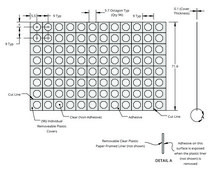 Grace Bio-Labs ProCrystal™ protein crystallization cover cut per individual well, plastic liner, wells, 96