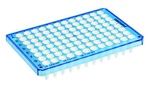 Eppendorf twin.tec&#174; Real-Time PCR Plates 96 Semi-Skirted, PCR clean, volume 250&#160;&#956;L, blue plate (white wells), pack of 25