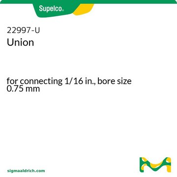 Union for connecting 1/16 in., bore size 0.75&#160;mm