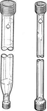 Michel-Miller chromatography column L × I.D. 450&#160;mm × 25&#160;mm