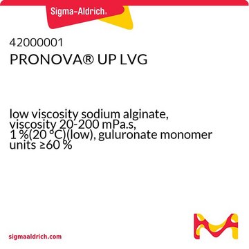 PRONOVA&#174; UP LVG low viscosity sodium alginate, viscosity 20-200&#160;mPa.s, 1&#160;%(20&#160;°C)(low), guluronate monomer units &#8805;60&#160;%