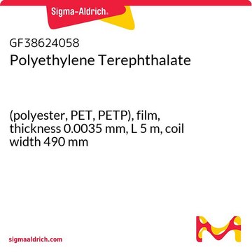 Polyethylene Terephthalate (polyester, PET, PETP), film, thickness 0.0035&#160;mm, L 5&#160;m, coil width 490&#160;mm