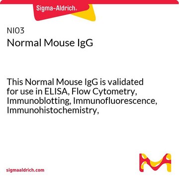 Normal Mouse IgG This Normal Mouse IgG is validated for use in ELISA, Flow Cytometry, Immunoblotting, Immunofluorescence, Immunohistochemistry, Immunoprecipitation for the detection of Mouse IgG, Non-immune.