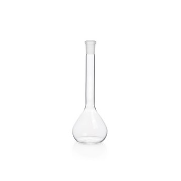 DURAN&#174; Volumetric flask partially ground without print flask joint: ST/NS 14/23, flask capacity (100&#160;mL)