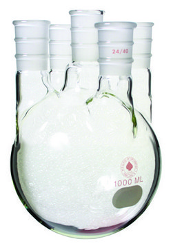 Ace five-neck round-bottom flask capacity 1,000&#160;mL, center joint: ST/NS 24/40