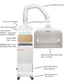 Aldrich® compact ductless air cleaning system heavy-duty flexible vent hose to portable fume hood, AC/DC input 120 V AC (blower)