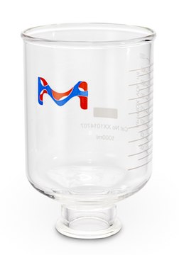 用于真空过滤的Millipore玻璃漏斗 1L, 90 mm, Borosilicate, Ground glass seal