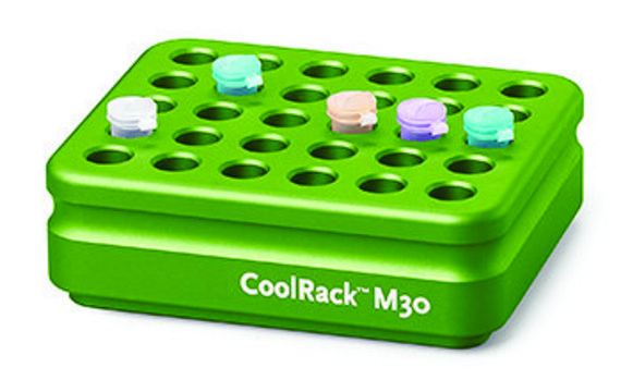 Corning&#174; CoolRack&#174; M30, capacity 30 x 1.5 or 2 mL microfuge tubes, green