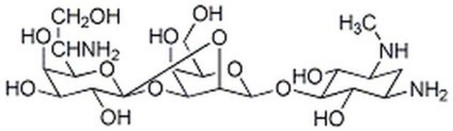 潮霉素B，来源于链霉菌属 Unique aminoglycoside antibiotic that inhibits the growth of prokaryotic (bacteria) and eukaryotic microorganisms (yeasts) and mammalian cells.