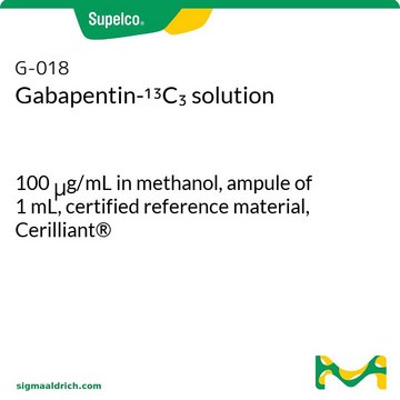 Gabapentin-13C3 solution 100&#160;&#956;g/mL in methanol, ampule of 1&#160;mL, certified reference material, Cerilliant&#174;