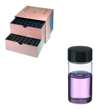 WHEATON&#174; clear sample vial with rubber lined cap packed in partitioned tray glass, tube capacity (20&#160;mL), screw cap