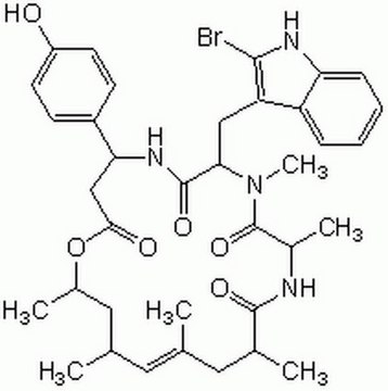 Jasplakinolide，来源于Jaspis johnstoni InSolution, &#8805;90%, 1 mM in DMSO, mammablian cell mitosis inhibitor, potent inducer of actin polymerization and stabilization