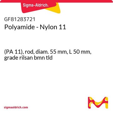 Polyamide - Nylon 11 (PA 11), rod, diam. 55&#160;mm, L 50&#160;mm, grade rilsan bmn tld