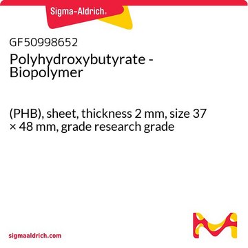 Polyhydroxybutyrate - Biopolymer (PHB), sheet, thickness 2&#160;mm, size 37 × 48&#160;mm, grade research grade