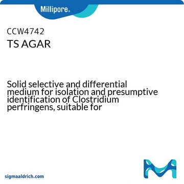 TS AGAR Solid selective and differential medium for isolation and presumptive identification of Clostridium perfringens, suitable for microbiology