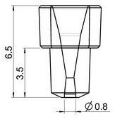 Mini Luer to pipette adapter Fluidic 391, PP