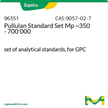 普鲁兰标准品套装 Mp ~350 - 700&#8242;000 set of analytical standards, for GPC