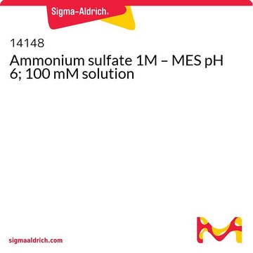 Ammonium sulfate 1M – MES pH 6; 100 mM solution