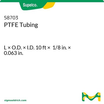 PTFE 管 L × O.D. × I.D. 10&#160;ft × 1/8&#160;in. × 0.063&#160;in.