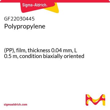 聚丙烯 (PP), film, thickness 0.04&#160;mm, L 0.5&#160;m, condition biaxially oriented