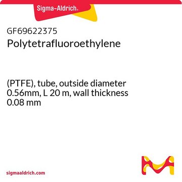 Polytetrafluoroethylene (PTFE), tube, outside diameter 0.56mm, L 20&#160;m, wall thickness 0.08&#160;mm