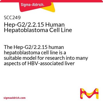 Hep-G2/2.2.15 Human Hepatoblastoma Cell Line The Hep-G2/2.2.15 human hepatoblastoma cell line is a suitable model for research into many aspects of HBV-associated liver cancer.