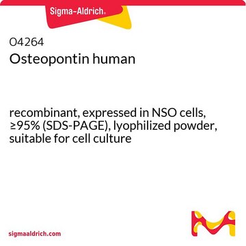 Osteopontin human recombinant, expressed in NSO cells, &#8805;95% (SDS-PAGE), lyophilized powder, suitable for cell culture