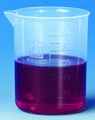 BRAND® PP beaker with spout, low form volume 25 mL