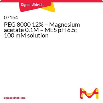 PEG 8000 12% – Magnesium acetate 0.1M – MES pH 6.5; 100 mM solution