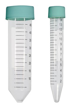 Centrifuge tube with screw cap, conical bottom, co-polymer capacity 15&#160;mL