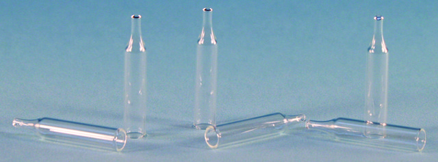 Certified glass inserts for 12 x 32 mm, large opening vials volume 0.25&#160;mL, clear glass insert (no spring required), conical point, O.D. × H 6&#160;mm × 31&#160;mm, pkg of 100&#160;ea