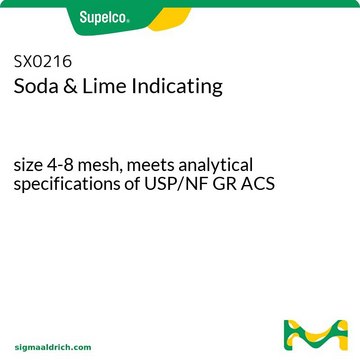 Soda &amp; Lime Indicating size 4-8&#160;mesh, meets analytical specifications of USP/NF GR ACS