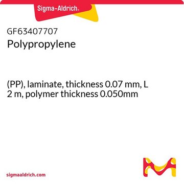 Polypropylene (PP), laminate, thickness 0.07&#160;mm, L 2&#160;m, polymer thickness 0.050mm