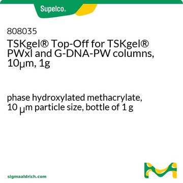 TSKgel&#174; Top-Off for TSKgel&#174; PWxl and G-DNA-PW columns, 10&#956;m, 1g phase hydroxylated methacrylate, 10&#160;&#956;m particle size, bottle of 1&#160;g