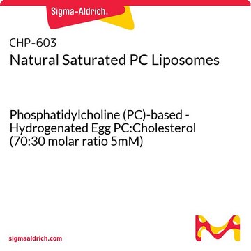 Natural Saturated PC Liposomes Phosphatidylcholine (PC)-based - Hydrogenated Egg PC:Cholesterol (70:30 molar ratio 5mM)