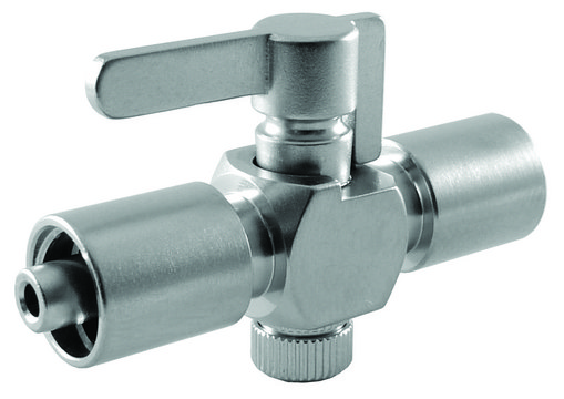 Perfektum&#174; one-way compression-nut stopcock Male Luer lock to male Luer lock, not unidirectional