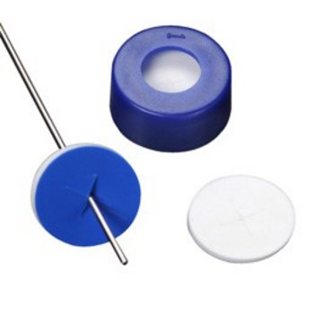 Wheaton&#174; Microliter Snap Caps With Septa dark blue PTFE/silicone cap